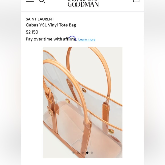 Saint Laurent Cabas YSL Vinyl Tote - Picture 2 of 5